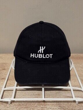 Hublot Watch Company Adjustable Strapback Hat Black & White